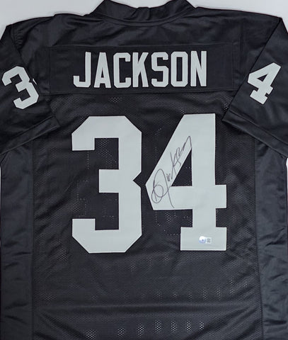 Oakland Raiders Legend BO JACKSON Signed Custom Replica Black Jersey AUTO - BAS
