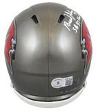 Buccaneers Brad Johnson "SB 37 Champs" Signed Speed Mini Helmet BAS Witnessed