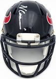 Nico Collins Signed Houston Texans Blue Speed Mini Helmet Beckett Wit