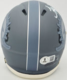 TYREEK HILL AUTOGRAPHED DOLPHINS SLATE GRAY SPEED MINI HELMET BECKETT 233362