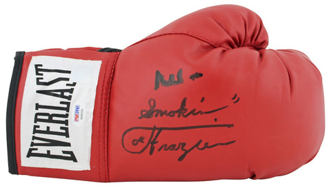 Muhammad Ali & Joe Frazier Signed Red Everlast Boxing Glove PSA/DNA #AA84100