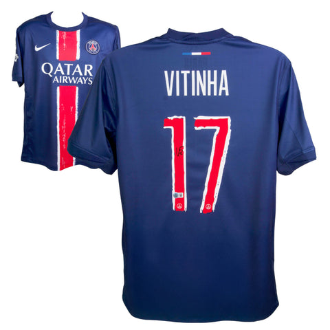 Vitinha Signed PSG Soccer Jersey #17 with Beckett Witness