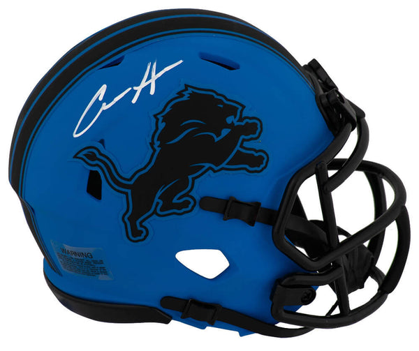 Aidan Hutchinson Signed Lions RAVE Riddell Speed Mini Helmet - (SCHWARTZ COA)