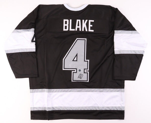 Rob Blake Signed Los Angeles Kings Jersey (Beckett) Stanley Cup Champ & 2014 HOF