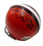 Browns HOFers (2) Lavelli & Mitchell Signed/Autographed Mini Helmet JSA 201581