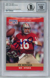 Joe Montana Autographed 1990 Pro Set #293 Trading Card BAS 10 Slab 34644