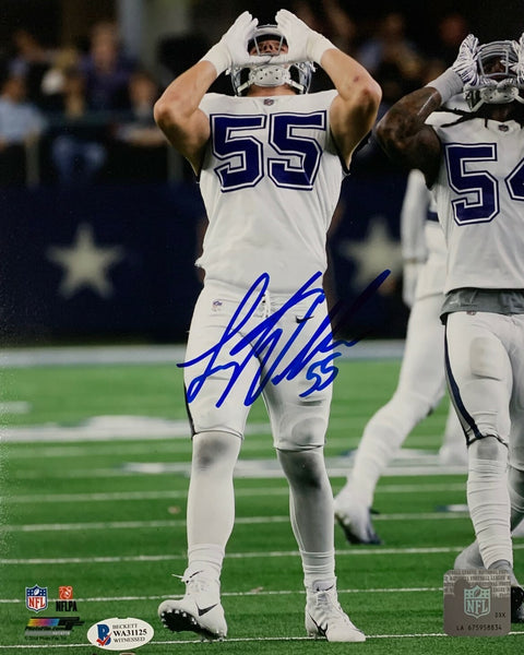 Cowboys LEIGHTON VANDER ESCH Signed 8X10 Photo #3 AUTO -2018 1st Round - BAS
