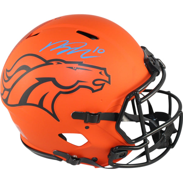 Bo Nix Autographed Denver Broncos Authentic Rave Helmet Beckett Witness 49641