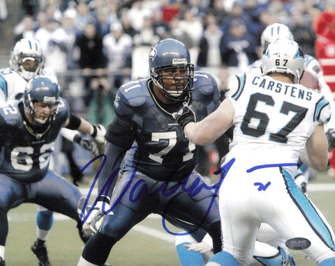 Walter Jones Autographed Signed 8x10 Photo Seattle Seahawks MCS Holo #63296