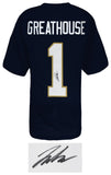 Jaden Greathouse Signed Navy Custom College Football Jersey - (SCHWARTZ COA)