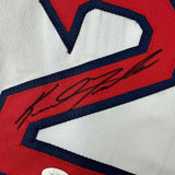 Framed Autographed/Signed Keith Foulke 35x39 Boston White Jersey JSA COA