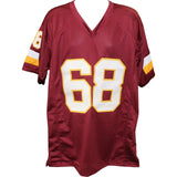 Russ Grimm Autographed Pro Style XL Red Jersey HOF Beckett Witness 54289