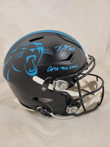 XAVIER LEGETTE SIGNED CAROLINA PANTHERS F/S ALT SPEEDFLEX HELMET W/ INS. BECKETT