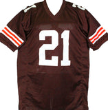 Denzel Ward Autographed Brown Pro Style Jersey-Beckett W Hologram *Black