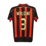 Paolo Maldini Signed AC Milan Home Soccer Jersey #3 with Beckett COA