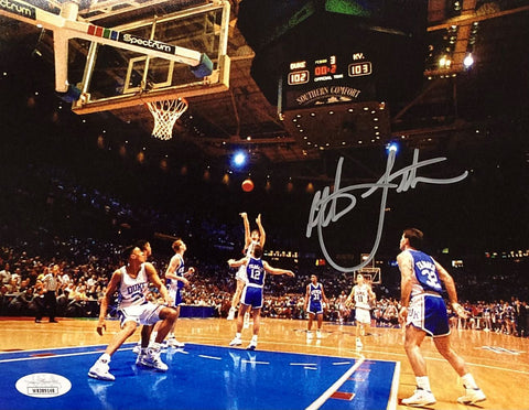 Christian Laettner Signed 8x10 Duke Blue Devils The Shot Photo JSA ITP