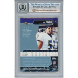 Ray Lewis Autographed 2002 Topps Stadium Club #74 Trading Card Beckett 52991