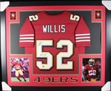 Patrick Willis Autographed/Signed Pro Style Red Framed Jersey BAS 44612