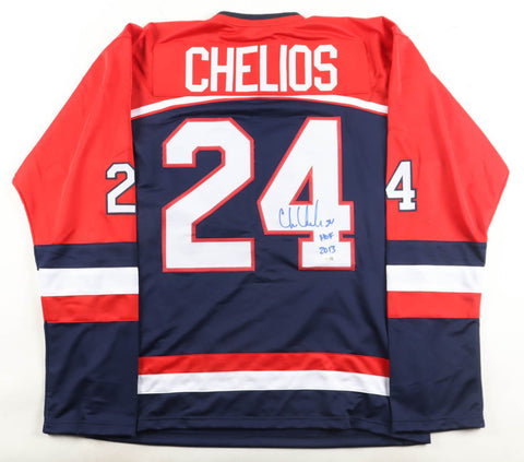Chris Chelios Signed Team USA Jersey Inscribed "HOF 2013" (JSA) Blackhawks