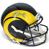 Davante Adams Autographed LA Rams Black Rivalries Speed FullSize Helmet JSA