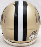CHRIS OLAVE AUTOGRAPHED SIGNED SAINTS GOLD SPEED MINI HELMET BECKETT QR 206047