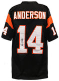 Ken Anderson (BENGALS) Signed Black Custom Football Jersey - (SCHWARTZ COA)