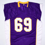 Jared Allen Autographed Purple Pro Style Jersey- Beckett W Hologram *Black