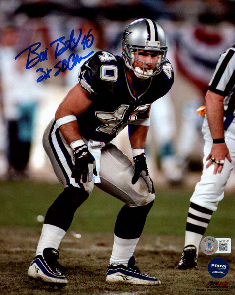 Bill Bates Autographed/Signed Dallas Cowboys 8x10 Photo Beckett 40480