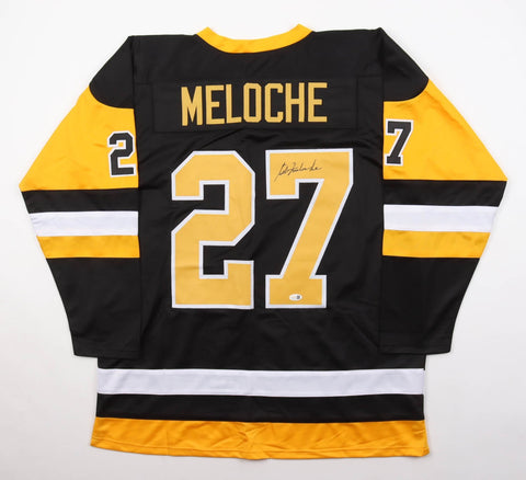 Gilles Meloche Signed Penguins Jersey (JSA) Pittsburgh Goalie 1985-1988