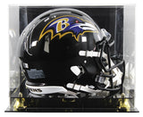 Ravens Ray Lewis "HOF 18" Signed Full Size Speed Proline Helmet W/ Case BAS Wit