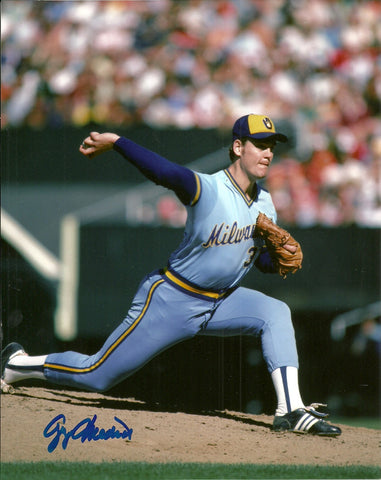 Brewers GEORGE DOC MEDICH Signed 8x10 Photo #1 AUTO - 1982 AL CHAMP & WS