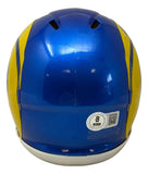 Davante Adams Kyren Williams Signed Los Angeles Rams Mini Speed Helmet BAS