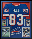 FRAMED BUFFALO BILLS ANDRE REED AUTOGRAPHED SIGNED INSCRIBED JERSEY JSA COA