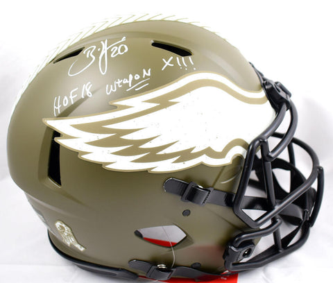 Brian Dawkins Signed Eagles F/S STS Speed Authentic Helmet w/2 Insc.- Beckett W
