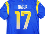 RAMS PUKA NACUA AUTOGRAPHED BLUE NIKE ON FIELD JERSEY L FANATICS HOLO 230009