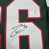 Framed Autographed/Signed Mats Zuccarello 35x39 Minnesota Green Jersey BAS COA