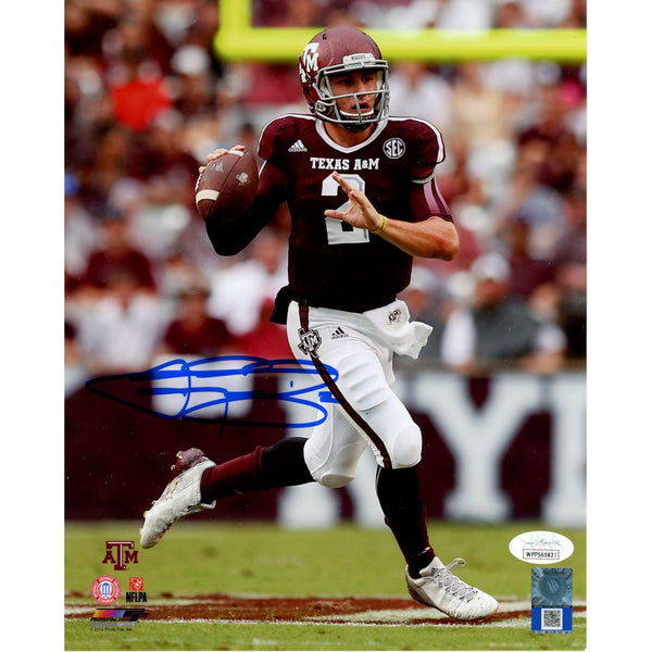 Johnny Manziel Autographed Texas A&M Aggies 8x10 Photo JSA 53550