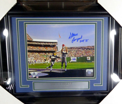 STEVE LARGENT AUTOGRAPHED FRAMED 8X10 PHOTO SEAHAWKS "HOF 95" BECKETT 126534
