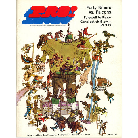 San Francisco 49ers vs. Atlanta Falcons 12/6/1970 Pro! Magazine NFL 59281