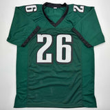 Autographed/Signed Saquon Barkley Philadelphia Midnight Green Jersey Beckett COA