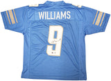 DETROIT LIONS JAMESON WILLIAMS AUTOGRAPHED BLUE JERSEY BECKETT WITNESS 222790