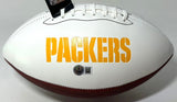 Packers MATTHEW GOLDEN Signed Wilson White Panel GreenBay LOGO Football AUTO BAS