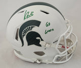 KENNETH WALKER III SIGNED MICHIGAN STATE SPARTANS WHITE SPEED AUTHENTIC HELMET