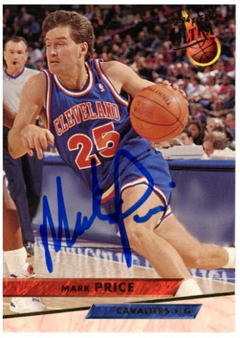 Mark Price Autographed/Signed 93-94 Fleer Ultra #40 Trading Card Beckett 52528