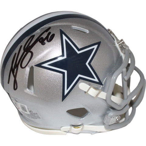 Luke Schoonmaker Signed Dallas Cowboys Mini Helmet Beckett 42741