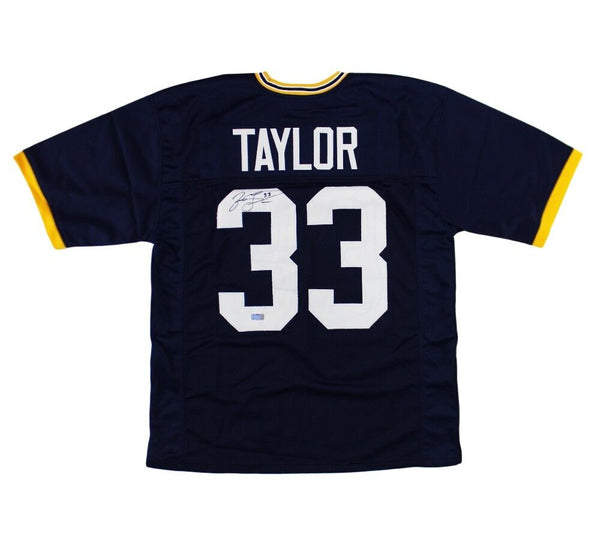 Jason Taylor Signed Akron Custom Blue Jersey