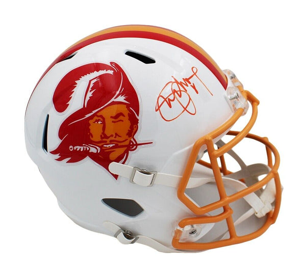 Steve Young Signed Tampa Bay Buccaneers Speed Full Size Throwback White Helmet