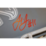Julio Jones Autographed Atlanta Falcons F/S Slate Helmet Beckett 51896