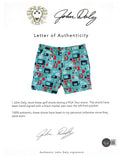 John Daly Authentic Signed Match Worn Teal Loudmouth Golf Shorts BAS #BH00375