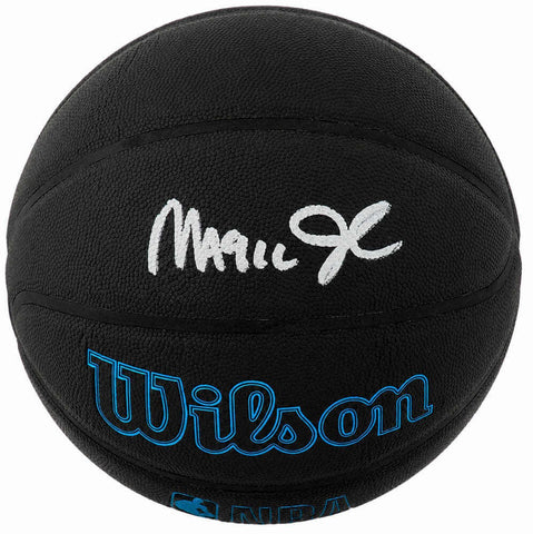 Magic Johnson Signed Wilson Forge Plus Black Full Size NBA Basketball - (SS COA)